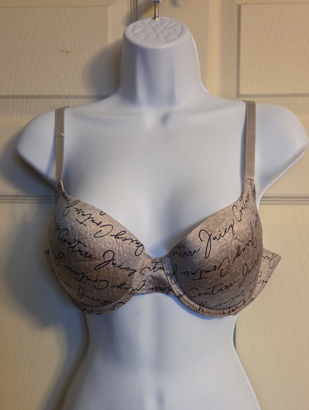 Juicy Couture Script Logo Underwire Push-Up Bra 38C